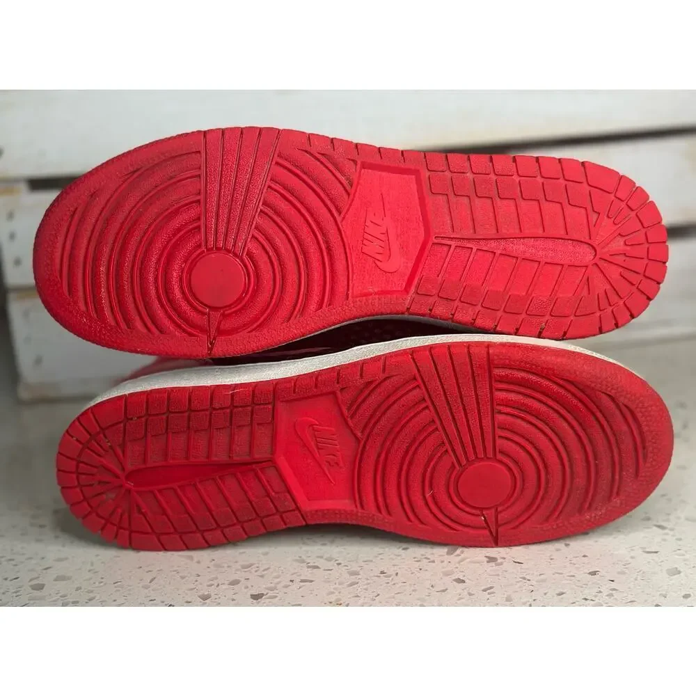 Nike Air Jordan 1 Phat Black/Siren Red-White Girls Size 6Y